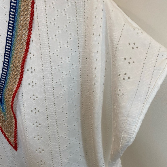 Cupshe Rainbow Lace Trim V Neck Top Large - Picture 4 of 7